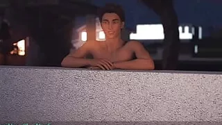 AWAM #53 Sam in hot tub with Sophia