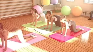 AWAM #42 Yoga session with super hot girls