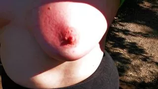 Titslapping on a bridge