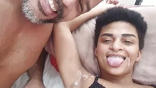 Fucking Ass and Cumming on the Face of a Little Married Slut