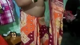 Desi sari wearing