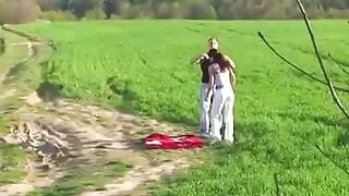 After a Picnic in the Park, the Horny Redheaded Slut Gets a Ride on a Hard Cock