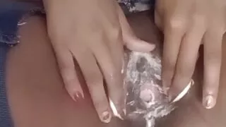 Pussy in ripped jeans