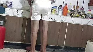 My stepnephew fucked me while I was cooking