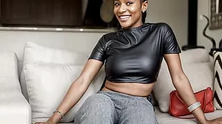 Beautiful black girl starts shy and goes wild at modeling casting call!