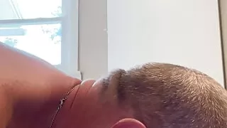 Sloppy dildo sucking sissy slut