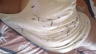 Hot Brunette Just Woken Up With The Nipples Of Her Tits Hard And With Her Pussy Wet She Makes A Quick