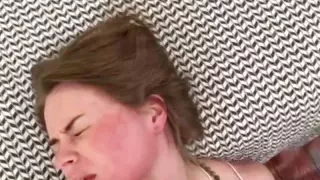 Innocent Sub Girlfriend Double Penetration Dildo Training