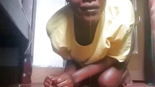 Double Squirt Using Large Dildo and Buttplug