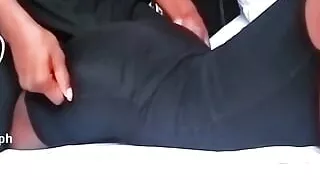 Home Alone: Beautiful Ebony Fucking with Her Stepbrother