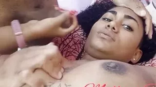 Shy Brunette Surprised with Sexy Lingerie and Faced Hard Cock with Courage Letting Him Cum Inside