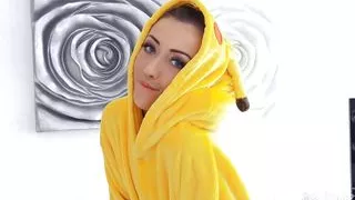 Cute Dimpled Darling Empera Is Fond of Cosplaying Different Characters and She Chose Pikachu This Time