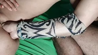 The brother in law inserted his entire hand into the sister in law pussy