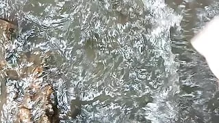 Risky Masterbation And Com On a river bank