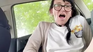 squirting in the back of m car