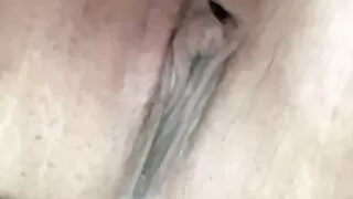 Close up clit rubbing masturbation