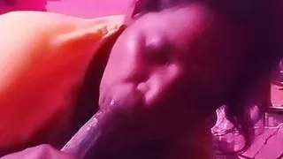 Sister-in-law sucked brother-in-law's cock by calling home