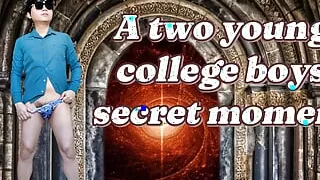 A two young college boys having a secret moment anytime anywhere whenever they feel like blowing each other dick and fucking ass