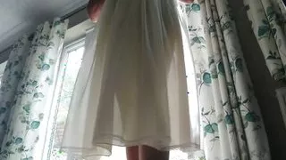 I just love the feel of sexy soft nylon in the morning