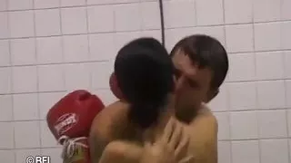 After a Female-male Boxing Match, They Need Both to Relax Sexually in the Bathroom.