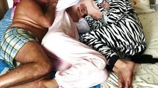 Stepfather creampied stepdaughter next to her stepsister