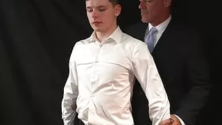 MasonicBoys Church lad Ethan Tate barebacked by big dick suited DILF