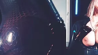 Latex Rubber Fetish Video with Big Ass and Perfect Natural Tits MILF Arya Grander