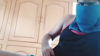 Horny Indian man plays with dick