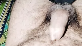 The cum leaked out of my dirty Big cock