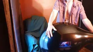 115) Jerk Off on Big Round Black Balloon, step Daddy, Cum, Pop!