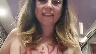 Video for Heiko! I Write Heiko's Name on My Breasts with Lipstick