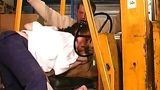 Horny worker gets a blowjob at work