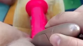 Solo on the lounger until squirting