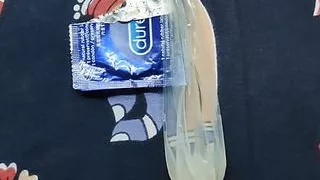 Asian black men morning hard cumshot with durex condom