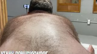 Precum dripping after breeding hairy daddy