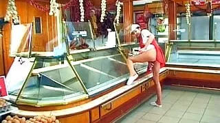 Bueautiful German babe fucked in the sausage shop