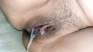 My Asian Girlfriend fucked sideways in hard floor results to creampie