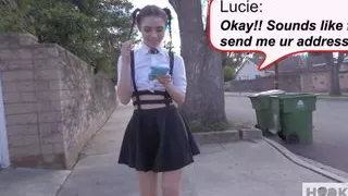 Face Blasted Babe Lucie Kline Licks A Big Lollipop Aft Fucking!