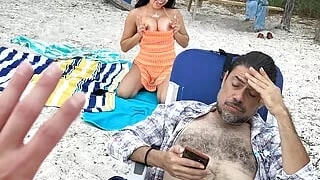 I Bend Over & Bang My Hot Latina Stepsis on Public Beach - Mypervyfamily -