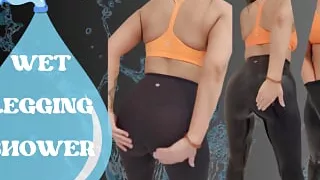 Getting wet and naughty at the shower is Teacher Scarlet's favorite past time