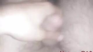 My big cock Handjob at night time