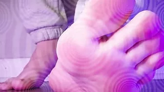 Showing the soles of my feet