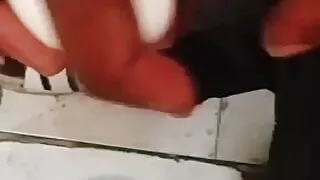 The village boy playing with his cock while having fun with the egg