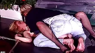 Vintage blonde sucked his cock