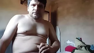 Little cum came out of my hard cock