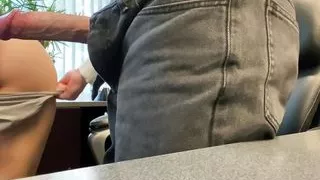 Secretary sucks boss cock