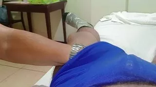 Stepmom sucking cock and masturbating her young stepson