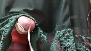 Crossdresser cums hard and long hands free with electricity
