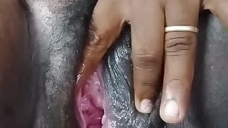 Indian Housewife Bedroom Finger Performance