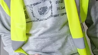 Hi viz ginger scally tradie vaping